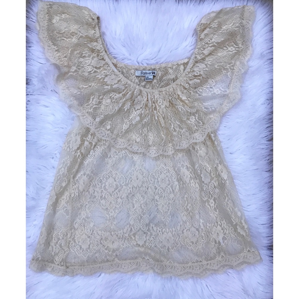 Ivory Laced Top